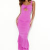 Seen Lavishly Mesh Maxi Dress Purple
