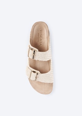 Calis Raffia Sandal Flats