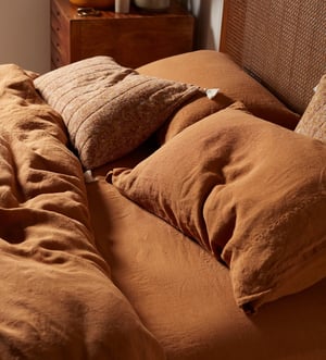 Amber 100% Linen Fitted Sheet
