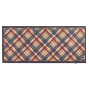 Tartan Paw Navy Washable Runner - 65x150cm