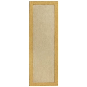 Borders Wool Runner Ochre - 67x200cm