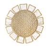 Sunflower Handwoven Iraca Placemat - Solid Color / Light Green