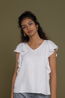 In the Summer Mood White Top - Coconut White / XL