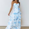 Sunlit Serendipity Strapless Maxi Dress Blue