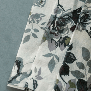 Eggplant and Grey Roses Tablecloth and Napkins