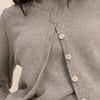 Grey Crew Neck Cardigan