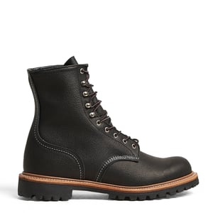 Red Wing 8-Inch Logger Boots Black Oil Slick