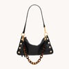 Hammitt Tortoise Shell Shoulder Strap Black Brushed Gold