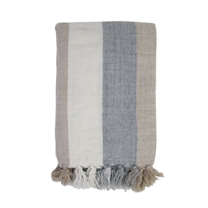 Montecito Oversized Throw Blanket   Ocean / Natural