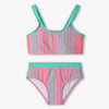 Girls Shimmer Stripe Bikini Set
