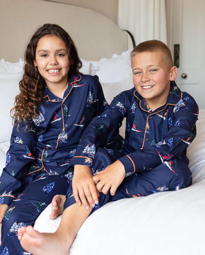 Alpes Kids Unisex Ski Print Pyjama Set - 12-13