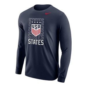 Men's Nike USWNT Repeat States LS Navy Tee / 2X