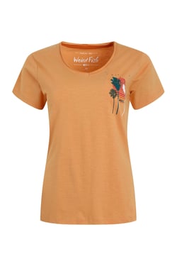 Weird Fish Sunset Palm Organic Cotton Graphic T-Shirt Mango Size 18