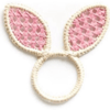 Easter Bunny Ears Handwoven Iraca Napkin Ring - Navy