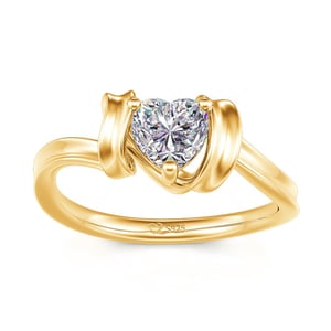 Jeulia "Wrap My Love" Heart Cut Sterling Silver Ring