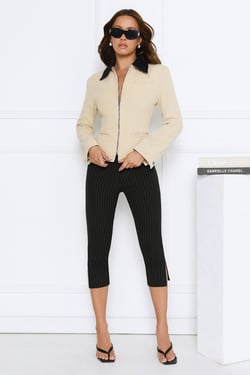 Leo Capri Onyx Pinstripe