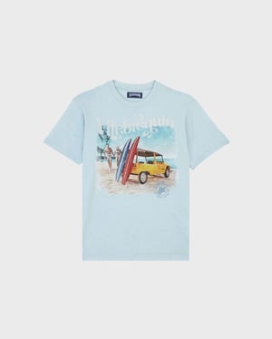Vilebrequin - Men Cotton T-shirt Surf And Mini Moke - Tee Shirt - Portisol - Blue - Size XXL
