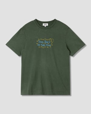 Diner Tee (Washed Olive) - XXL