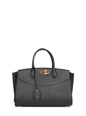 FERRAGAMO | Black New Ferragamo Studio soft bag (L) handbag | Women | PZ
