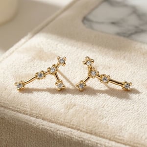 Cancer Star Sign Constellation Astrology Tiny Zodiac Earrings
