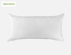 QE Home Monroe White Boudoir Pillow Cover, Geometric, Black, 24" x 12"