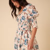 White Floral Ariel Midi Dress