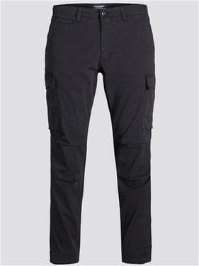 Jack & Jones Carrot Fit Cargo Trousers - Black / Black - 36L