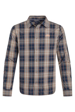 Weird Fish Lando Long Sleeve Check Shirt Navy Size 4XL