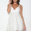 Silken Blossom Mini Dress White