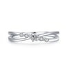Jeulia Simple Twist Round Wedding Ring Pure Silver
