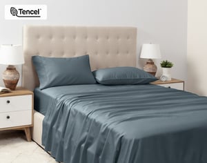 QE Home 500TC Eucalyptus Luxe TENCEL™ Lyocell Sheet Set Sheet Set in Thundercloud, Grey, Split King