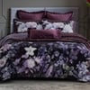 QE Home Christabel Duvet Cover, Cotton, Floral, Purple, Double
