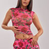 AKIRA Dozen Roses Mesh Top | Size 2X