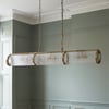 Rodyssey chandelier in brass with glass rods