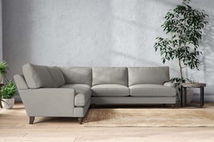 nkuku Marri Corner Sofa | Make To Order | Grand | Brera Linen Smoke