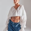 AKIRA Kelly Poplin Blouse | Size 1X