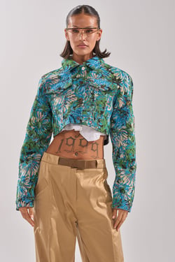 AKIRA Try Me Tapestry Bomber Jacket | Black | Size 1X