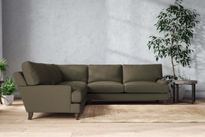 nkuku Marri Corner Sofa | Make To Order | Grand | Recycled Cotton Moss