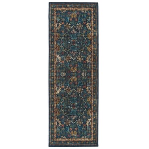 Midnight Paisley Eco-Washable Runner - 75x220cm