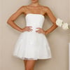 Crowned Aesthetic Strapless Mini Dress White