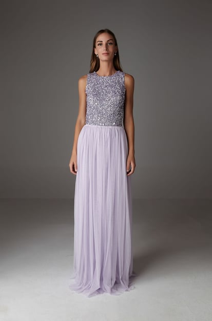 INES MAXI SKIRT LILAC