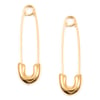 Safety Pin Earrings Gold