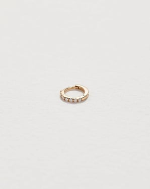 Tiny Half Pavé Huggie