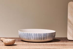 nkuku Karuma Ceramic Serving Bowl | Serveware | Blue & White