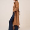Beige Suede Trench Coat