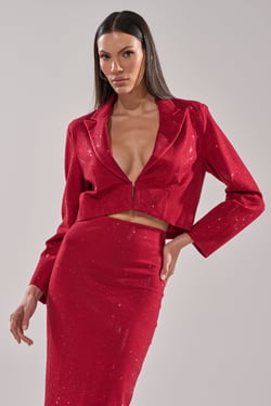 AKIRA Iced Out Rhinestone Blazer | Size XL