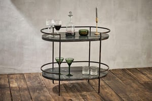nkuku Karoko Marble Drinks Table | Tables | One Size | Black