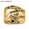 Jeulia x Leyla “Quicksand Leopard Shadow” Intertwined Ring