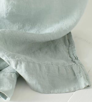 Duck Egg 100% Linen Loop Top Curtain (Single)