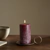nkuku Rustic Soy Blend Pillar Candle | Candles & Home Fragrance | Small | Dark Cherry